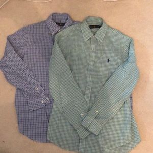 Set of 2 Ralph Lauren Check button down shirts